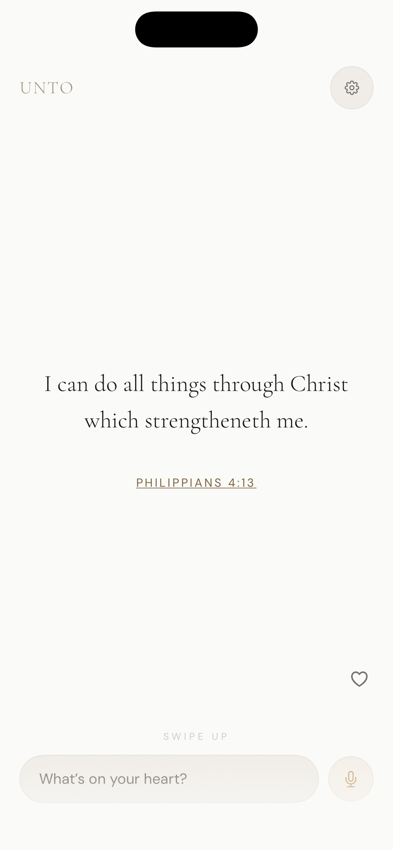 Unto app showing Matthew 11:28